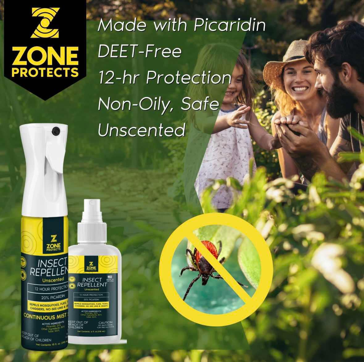 Zone Protects Unscented 4oz Mist Spray